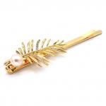 Заколка для волос с жемчугом 20*60мм