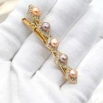 Заколка для волос с жемчугом 14*67мм