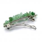 Заколка для волос с авантюрином зеленым 6*1,5*1,5см