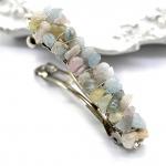 Заколка для волос с бериллом 6*1,5*1,5см