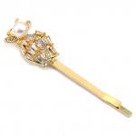 Заколка для волос с жемчугом 12*60мм