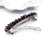 Заколка для волос с гранатом 6*1,5*1,5см