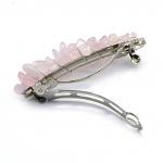 Заколка автомат для волос с розовым кварцем 6*1,5*1,5см