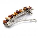 Заколка для волос с натуральной яшмой мукаит 6*1,5*1,5см