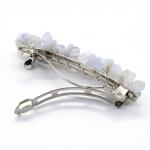 Заколка для волос с агатом голубым (сапфирин) 6*1,5*1,5см