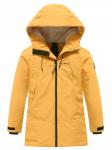Парка зимняя подростковая для мальчика с капюшоном желтого цвета 9533J