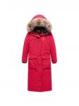 Парка зимняя подростковая для девочки красного цвета 9344Kr