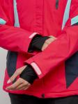 Горнолыжная куртка женская зимняя розового цвета 2201-1R