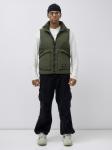 Жилет мужской утепленный спортивный цвета хаки 15322Kh