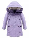 Парка зимняя подростковая для девочки с капюшоном сиреневого цвета 9538Sn
