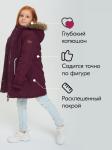 Парка зимняя подростковая для девочки бордового цвета 2490Bo