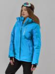 Горнолыжная куртка женская зимняя синего цвета 7015_1S