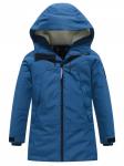 Парка зимняя подростковая для мальчика с капюшоном синего цвета 9533S