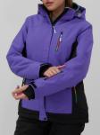 Горнолыжная куртка женская зимняя фиолетового цвета 027F
