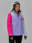 Горнолыжная куртка женская зимняя фиолетового цвета 16_1F