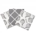 Набор декоративных полотенец (3 шт.) 'Радушная хозяйка (Традиция)', рогожка, 100% хлопок, 'Артишоки'