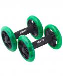 БЕЗ УПАКОВКИ Ролики для пресса раздельные STARFIT RL-107, черный/ярко-зеленый