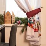 Комплект штор для кухни с подхватами «Щелкунчик» 145?180 см-2 штуки, 100% п/э