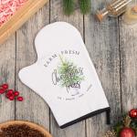 Варежка-прихватка Christmas trees 20?28 см, саржа, 100% х/л, ватин 250 г/м?