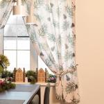 Комплект штор для кухни с подхватами Christmas tree 145?180 см-2 штуки, габардин