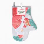 Варежка-прихватка новогодняя «Доляна. С новым годом», 20?28 см, 35% хлопок, 65% п/э, ватин 250 г/м?