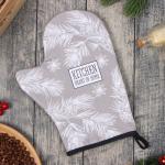 Варежка-прихватка новогодняя «Этель. Рождественские ветки», 20?28 см, 100% хлопок, ватин 250 г/м?