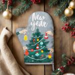 Варежка-прихватка New year 20?28 см, саржа, 100% хлопок, ватин 250 г/м?