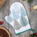 Варежка-прихватка новогодняя «Этель. Сказочный лес», 20?28 см, 100% хлопок, ватин 250 г/м?
