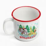 Кружка керамическая новогодняя Holidays, Микки Маус и друзья, 250 мл