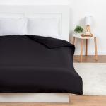 Пододеяльник евро «Этель» Plain collection, 200?215 см, чёрный, поплин