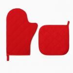 Набор подарочный «Этель» Christmas melody, варежка 20?28 см, прихватка 19?19 см, хлопок 100%