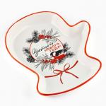Блюдо новогоднее «Уютного Нового года», 20?17.5?3 см, ручная работа