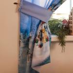 Комплект штор для кухни с подхватами «Рождественский вечер» 145?180 см-2 штуки, 100% п/э