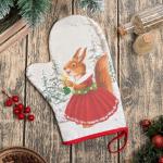 Варежка-прихватка «Зимнее волшебство» 20?28 см,100% хлопок, ватин 250 г/м?