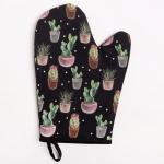 Кухонный набор «Этель» Home cooking: полотенце, варежка-прихватка, лопатка, венчик, губка