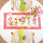 Дорожка на стол Этель «Тюльпаны» 30?70 см, 100% хлопок, саржа 190 г/м?, розовая