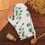 Варежка-прихватка Доляна «Эвкалипт» 20?27 см, 100% хлопок, ватин 250 г/м?