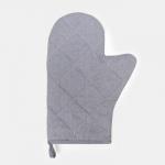 Варежка-прихватка «Доляна» В горошек 20?28 см, габардин, 35% хлопок, 65% п/э, ватин 250 г/м?