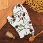 Варежка-прихватка Доляна Olives 20?27 см, 100% хлопок, ватин 250 г/м?