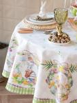 *Скатерть «Этель. Уютная пасха», d=148 см, саржа, хлопок, 190 г/м?