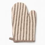 Варежка-прихватка «Доляна. Полоса», коричневая, 25?17 см, 50% п/э, 50% хлопок