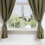 Комплект штор для кухни с подхватами Этель Kitchen, зелёный, 150?180 см - 2 шт.