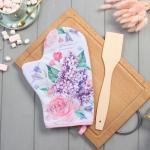 Кухонный набор «Улыбнись», варежка-прихватка 20?28 см, лопатка деревянная