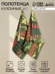 Набор кухонных полотенец «Доляна. Генерал кухни», 35?60 см-2 шт., 100% хлопок, рогожка 160 г/м?