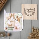 Набор кухонный «Доляна. Светлой пасхи»: прихватка, подставка