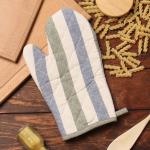 Варежка-прихватка «Доляна. Полоса», 28?17 см, бежевая