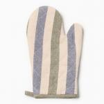 Варежка-прихватка «Доляна. Полоса», 28?17 см, бежевая