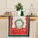 Дорожка на стол новогодняя Этель «Рождественский венок» 40?147 ± 5 см, 100% хлопок, саржа 190 г/м?