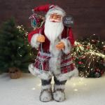 Дед Мороз под ёлку «Зимнее волшебство. Новогодняя игрушка в красной шубке с подарками», 60 см