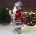 Дед Мороз под ёлку «Зимнее волшебство. Новогодняя игрушка в красной шубке с подарками», 60 см